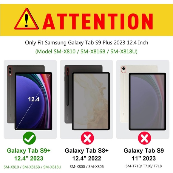 Miesherk Case for Galaxy Tab S9 Plus with Hand/Shoulder Strap 12.4” SkyBlue - Picture 2 of 12